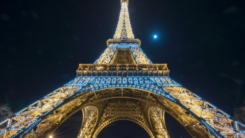 Eiffel Tower Paris France Night
