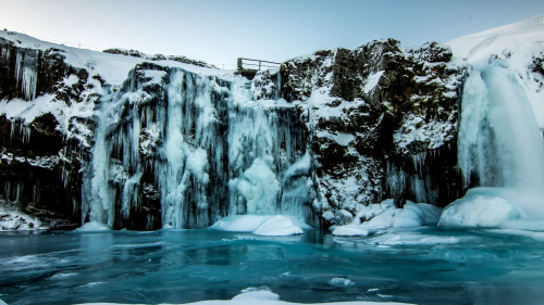Frozen Wonderful Waterfall