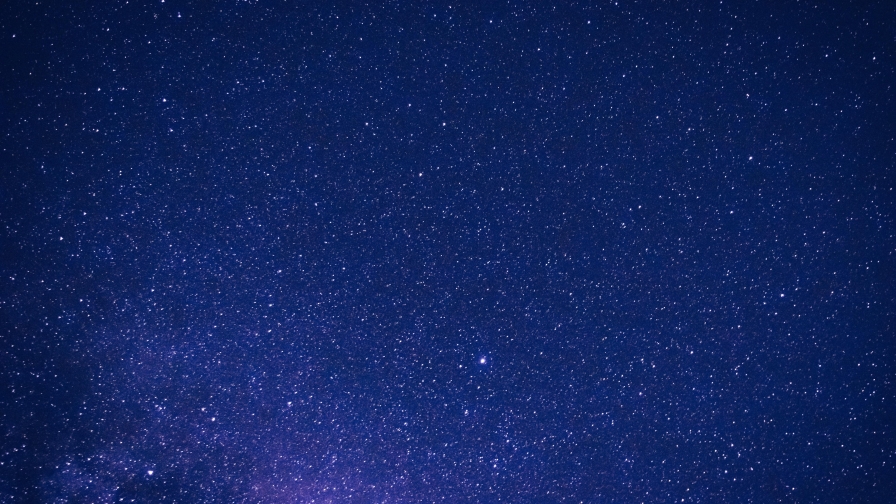 Glowing Stars on Starry Sky