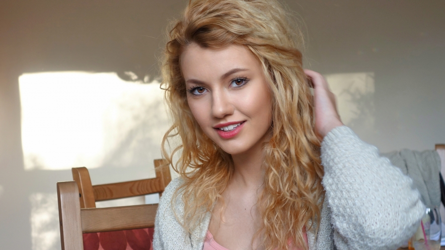 Gorgeous Girl with Curly Hair