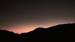 Hills and Sunset Dark Sky