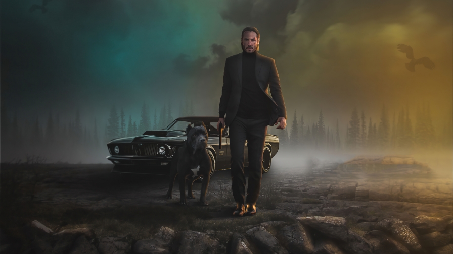 John Wick and Dog