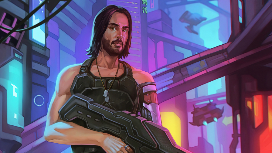 Johnny Silverhand in Cyberpunk 2077 Art