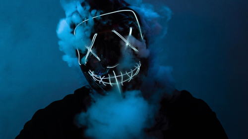 Led Mask on Face