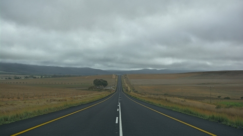 Long Road Fog and Horizon