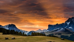 Meadow and Big Snowy Mountain Valley