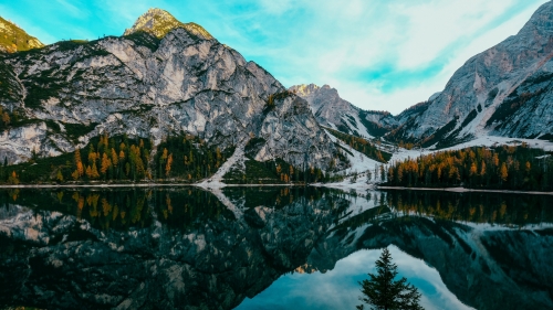 Mountain Reflected in Lake