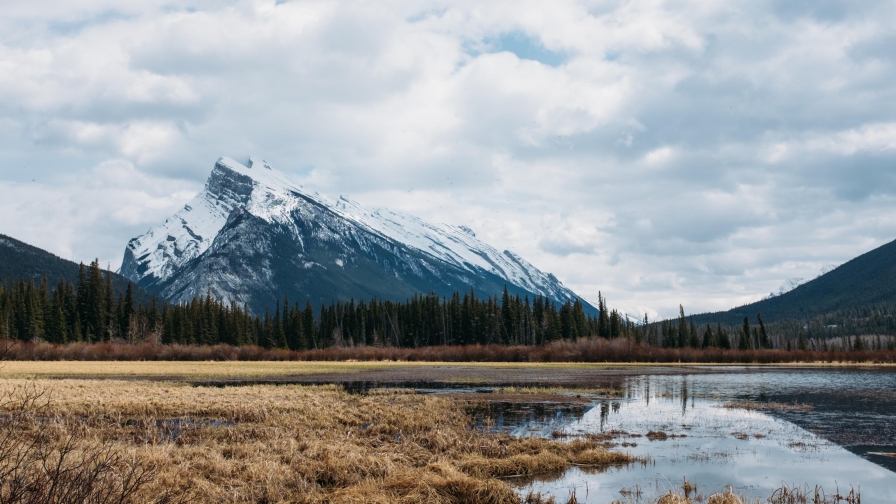 Mountains and Reflection on Lake