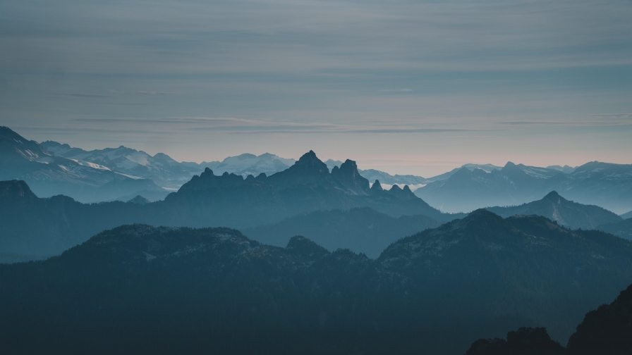 Mountains Peaks and Fog