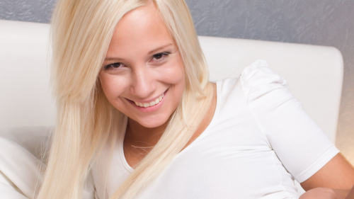 Nicol Pretty Young Blonde Girl with Cute Face and Pretty Smile