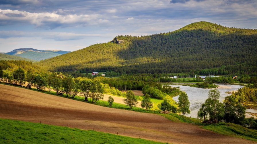 Norway Mountain Valley and River