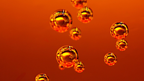 Orange 3D Metallic Balls