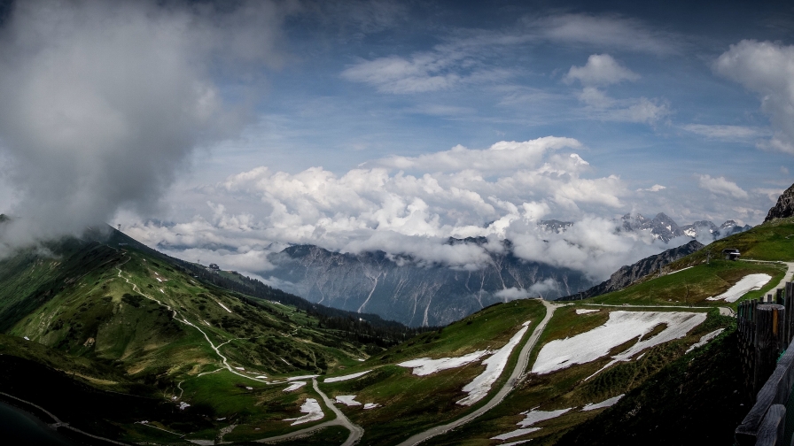 Panoramic Photo of Mountain Valley