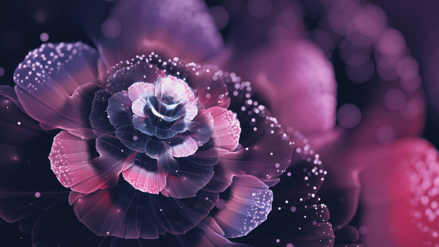 Pink Fractal Flowers