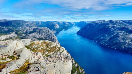 Preikestolen Cliff and River in Norway