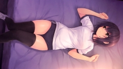 Pretty Anime Beauty on Floor