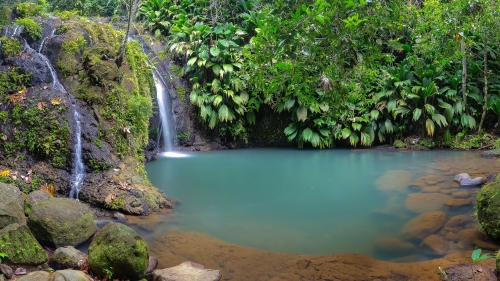 Pure Water in Lake and Waterfall