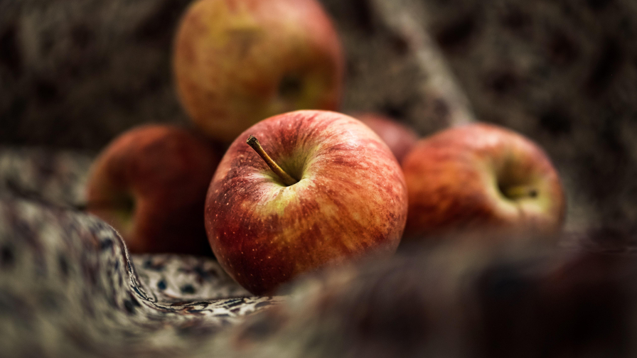 Red and Yellow Apples Close-Up