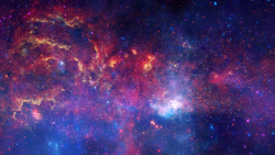 Red Blue and Purple Galaxy