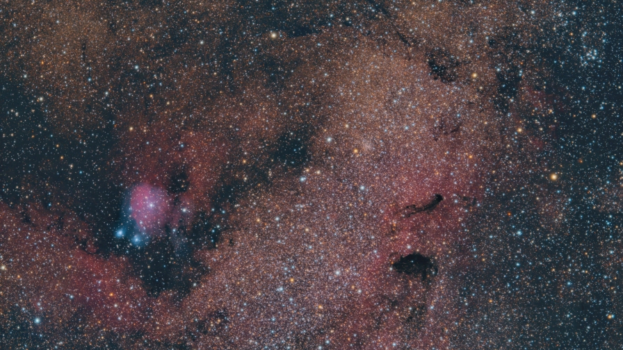 Red Nebula and Stars
