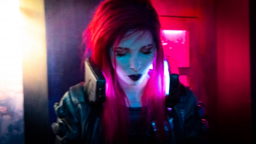 Redhead Girl in Cyberpunk 2077