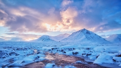 River in Winter Mountain Valley