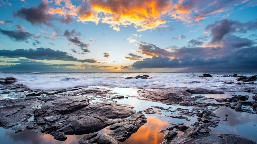 Rocks and Beautiful Waves