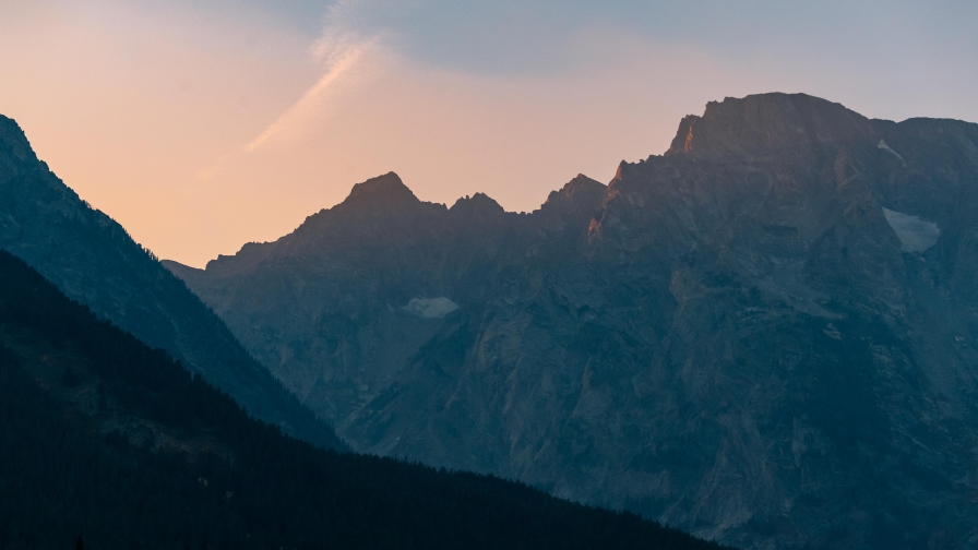 Slope and Mountains with Forest