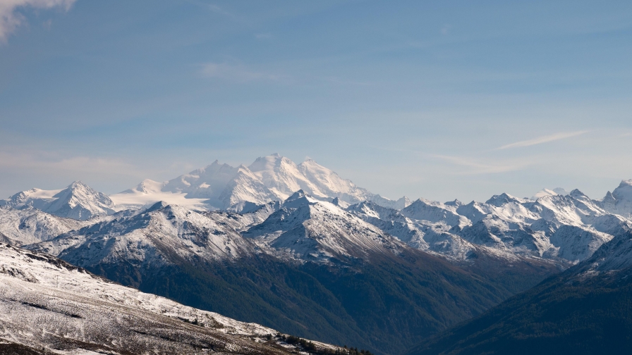 Slope of Mountain and Valley