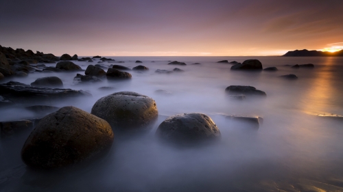 Stones and Fog on Sea