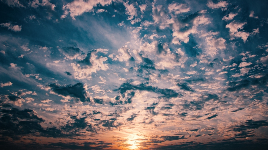 Sunset Clouds and Sunlight