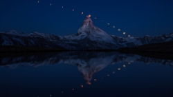 Super Moon and Matterhorn