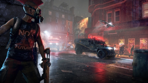 Watch Dogs Legion Rain on Streets of Night City