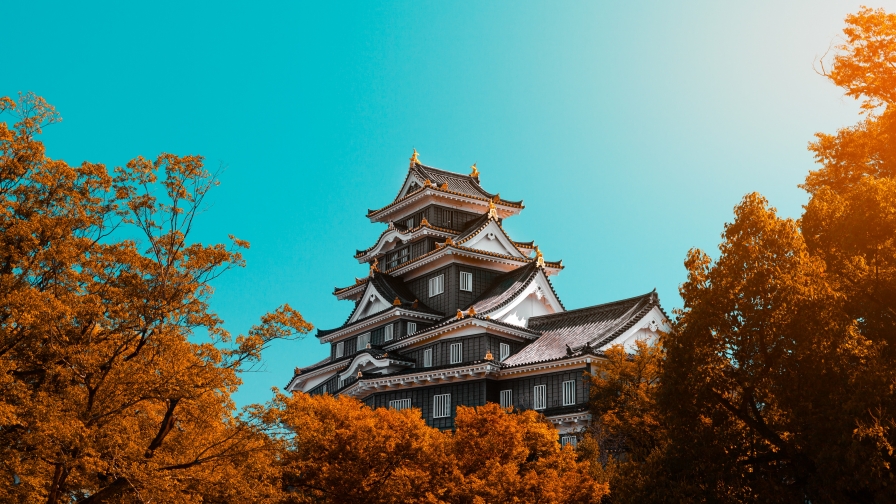 White and Black Temple under Clear Blue Sky