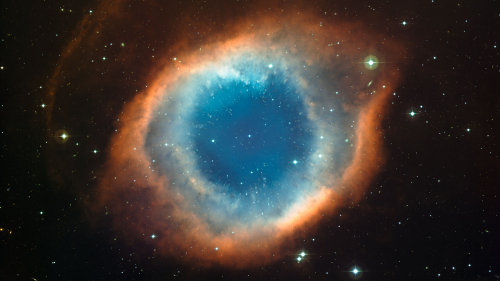 Wonderful Blue Nebula and Orange Ring