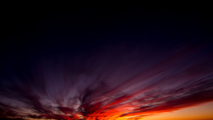 Wonderful Dark Sunset and Clouds