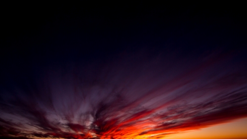 Wonderful Dark Sunset and Clouds