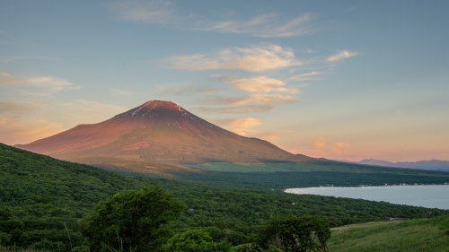 Wonderful Green Mountain and Sunrise