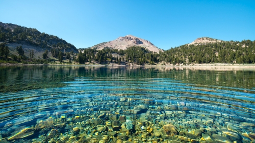 Wonderful Lake with Pure Lake and Mountains