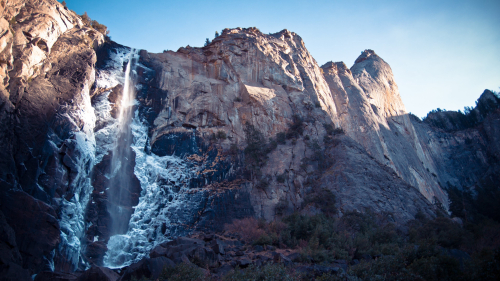 Wonderful Rocky Mountains and Waterfall