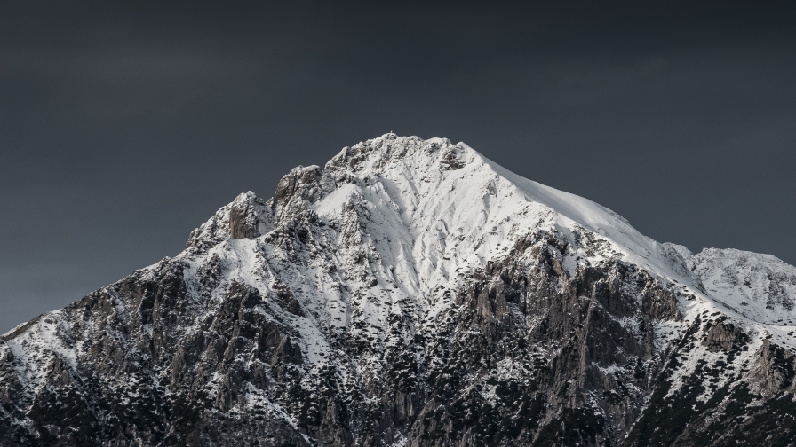 Wonderful Snowed Mountain Top