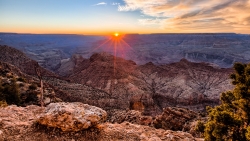 Wonderful Sunrise in Mountain Valley