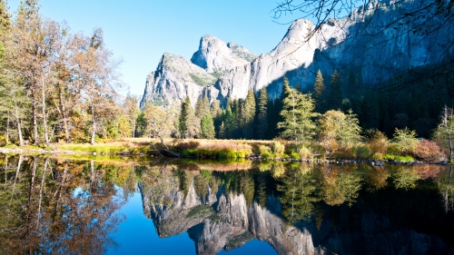 Yosemite National Park River Forest and Mountains